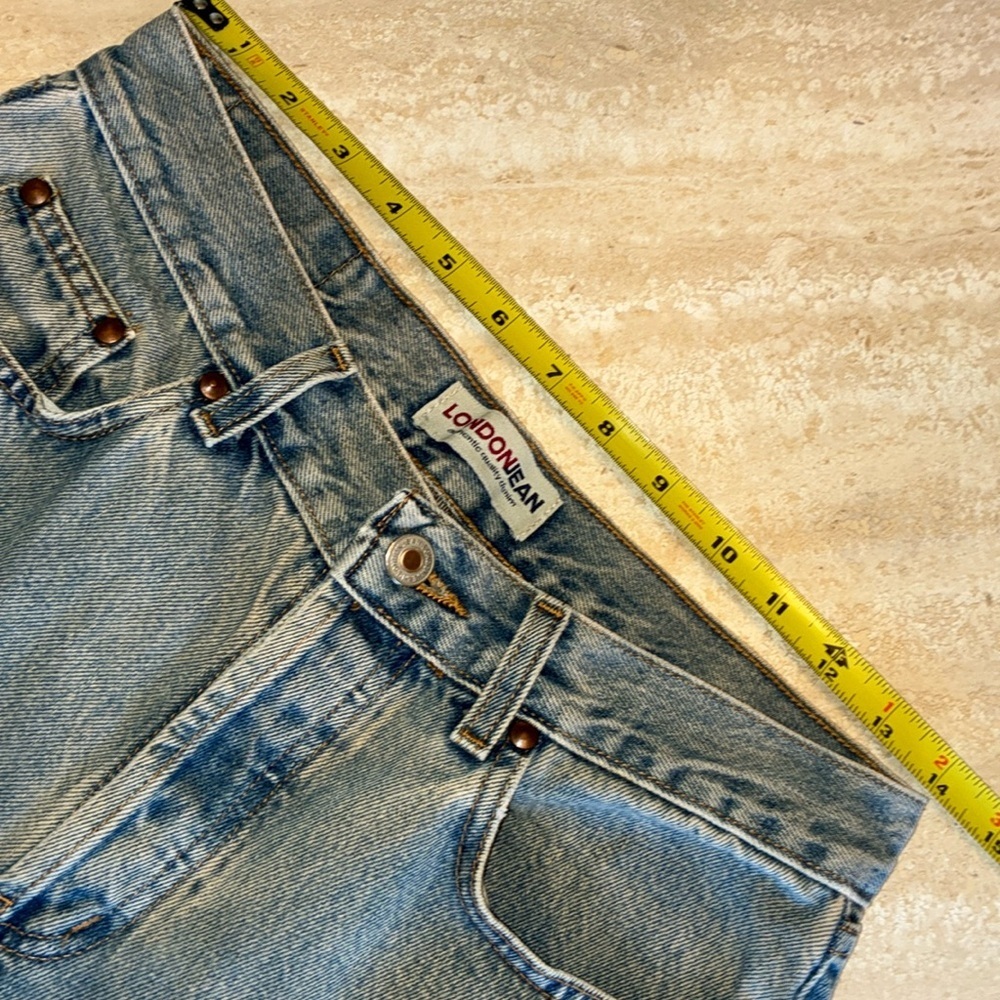 LONDONJEAN Studded & Stone washed blue jeans, hi rise, 5 pockets. 6 EUC VTG - Picture 14 of 17